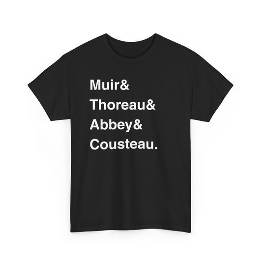 Muir Thoreau Abbey Cousteau Outdoor Legends Men's Tee