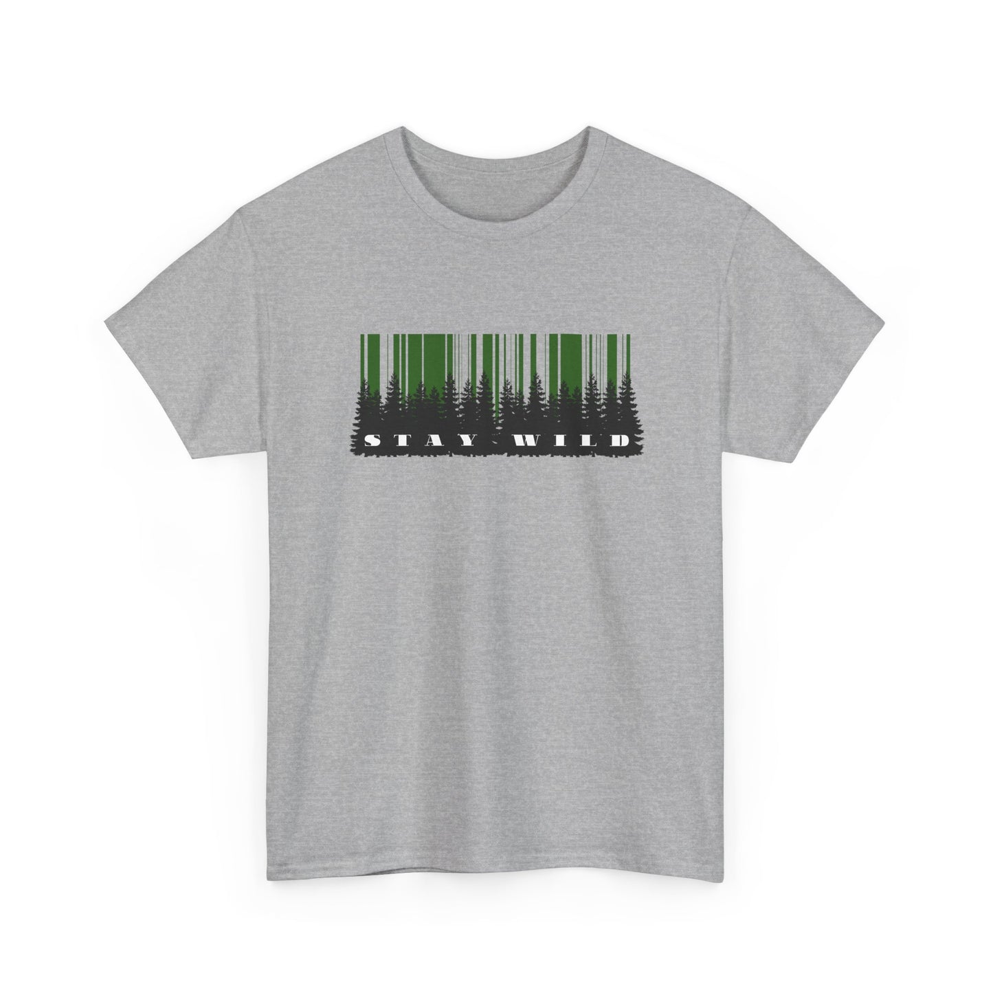 Stay Wild Forest Barcode Men's Tee