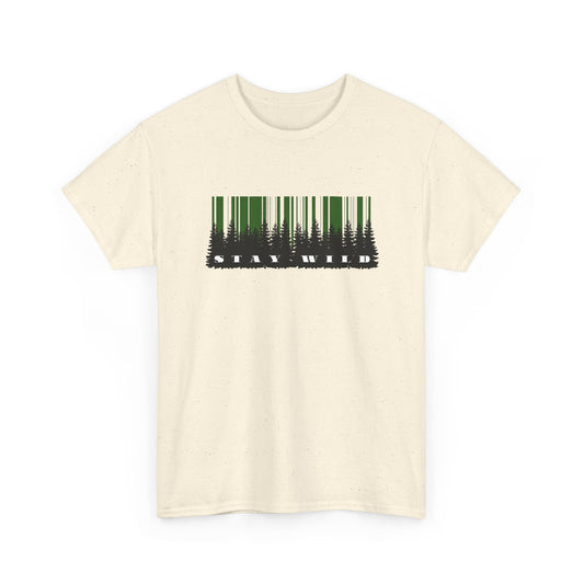Stay Wild Forest Barcode Men's Tee
